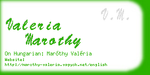 valeria marothy business card