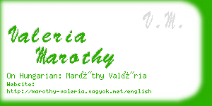 valeria marothy business card